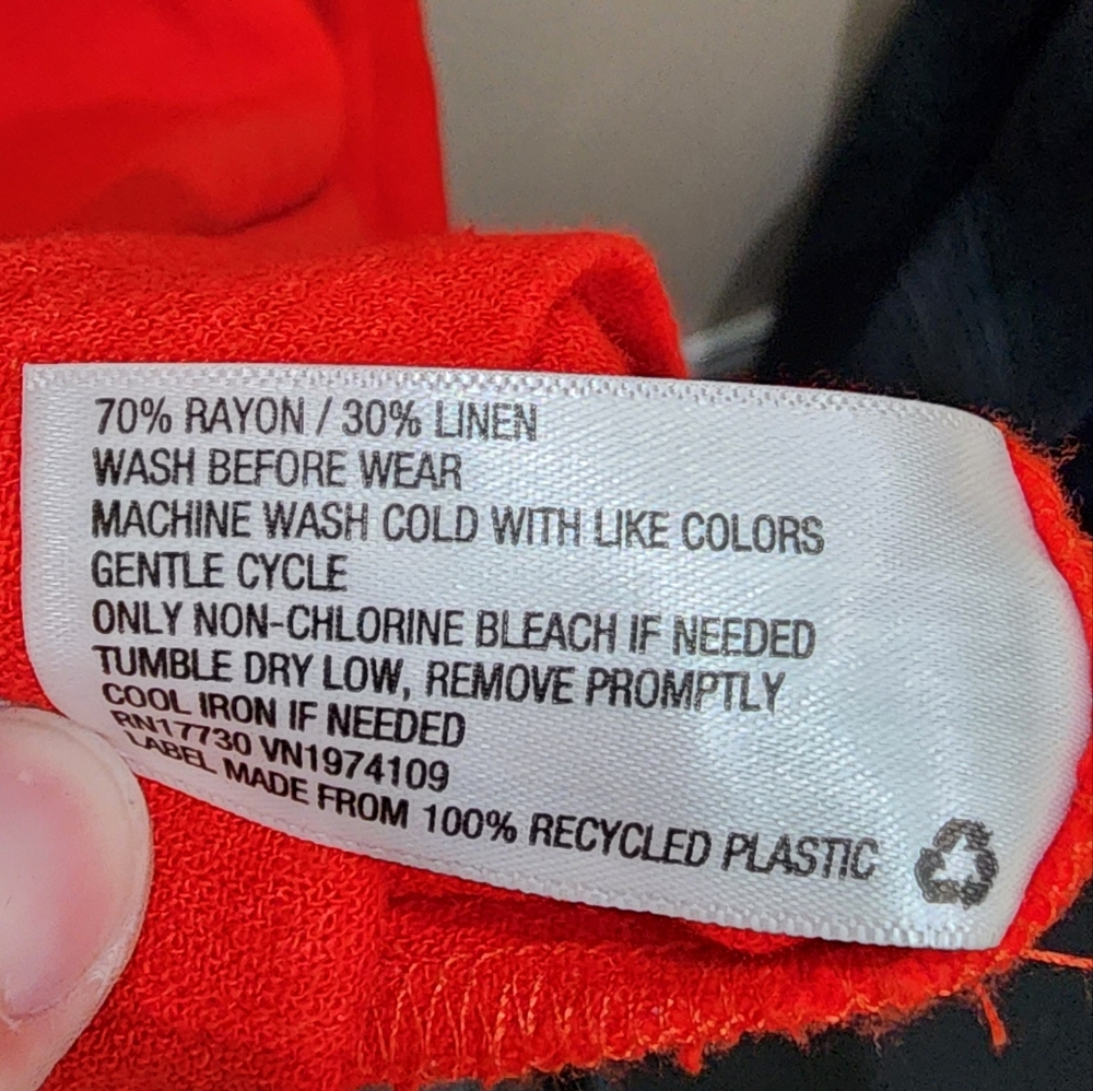 Universal Thread Linen Blend Red Shift Dress Belt… - image 5